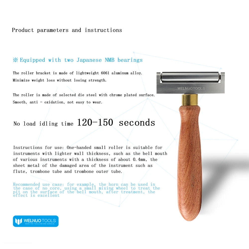 WELNUOTOOLS латунный ремонтный инструмент, Ремонтный ролик, небольшой роликовый флейта, инструмент для ремонта саксофона, инструмент для ремонта