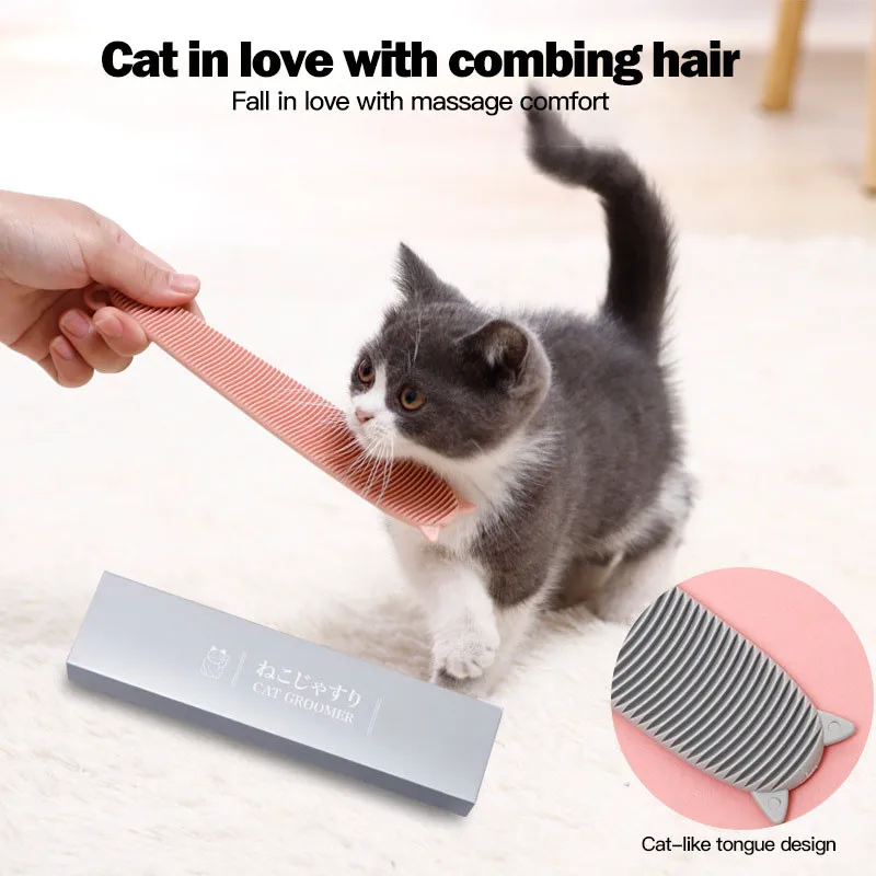 

Pet Cat Clean Tongue Portable Multi-purpose Massage Comb Pet Daily Supplies Simulation Cat Tongue Comb Cleaning Brush Pet Toys