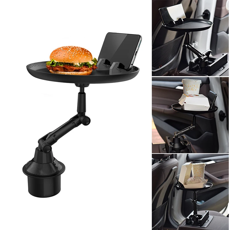 Multifunctional Car Cup Holder Tray Table 360° Swivel Adjustable Food Eating for Holders Mobile Phone Bracket | Автомобили и