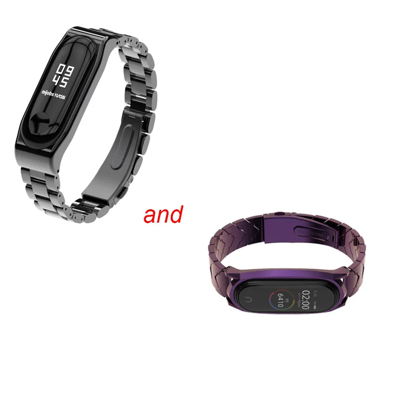 2 шт./компл. mi рабочих мест mi Band 3/4 металлический ремешок для Xiaomi mi Band 3 mi Группа 4 Браслет Смарт-часы с браслетом-Нержавеющая сталь - Цвет: NO.11