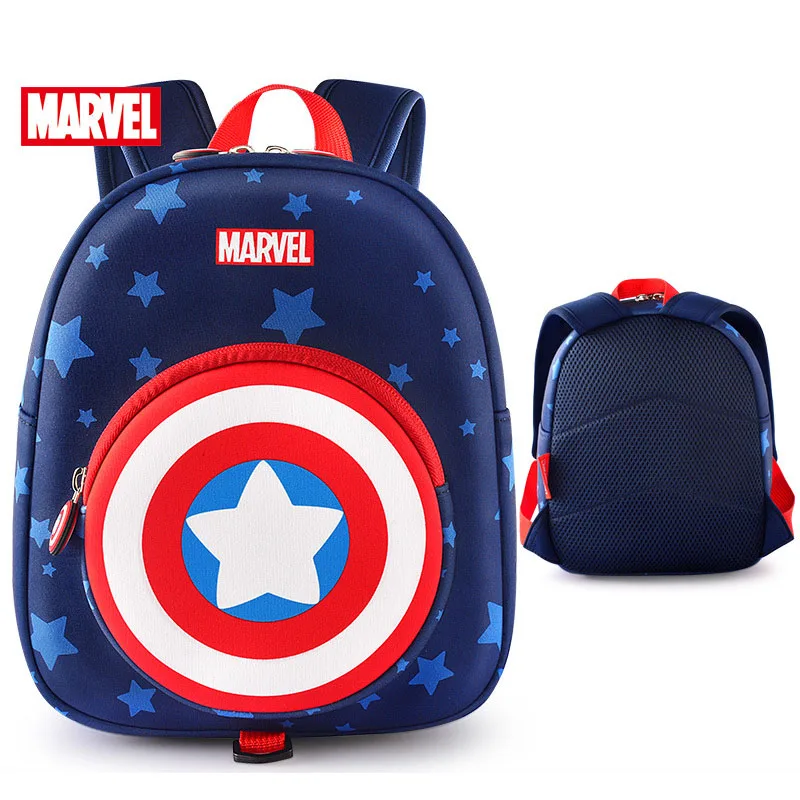 Disney сумка Marvel Человек-паук Капитан Америка мальчик девочка Детский сад Школьный рюкзак для подростков школьные сумки детские Студенческие рюкзаки - Цвет: B