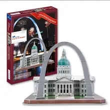 Jefferson National Expansion Memorial США 3D Бумага DIY головоломки 3438 модель Обучающие комплекты игрушек дети мальчик подарок игрушка