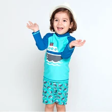 Новые модели купального костюма из 2 предметов для мальчиков и девочек 1-12 лет, детская синяя одежда для купания, купальный костюм из 2 предметов для мальчиков и девочек с шапочкой для плавания