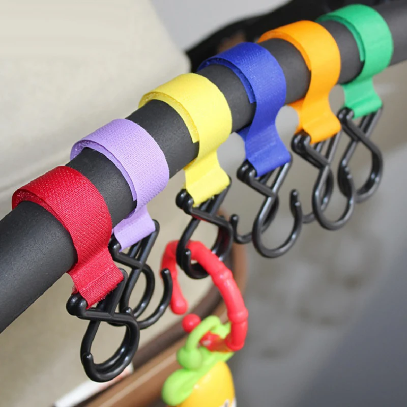 Reposabrazos de cochecito de bebé, gancho colorido para asiento de coche, accesorios de asiento de coche de bebé, accesorios, organizador de cochecito, herramienta, nuevo