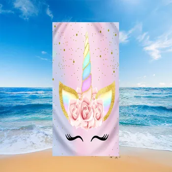 

animals unicorn 3D digital printing rectangular beach towel microfiber swimming pool seaside cushion bath towel Yoga mat T510