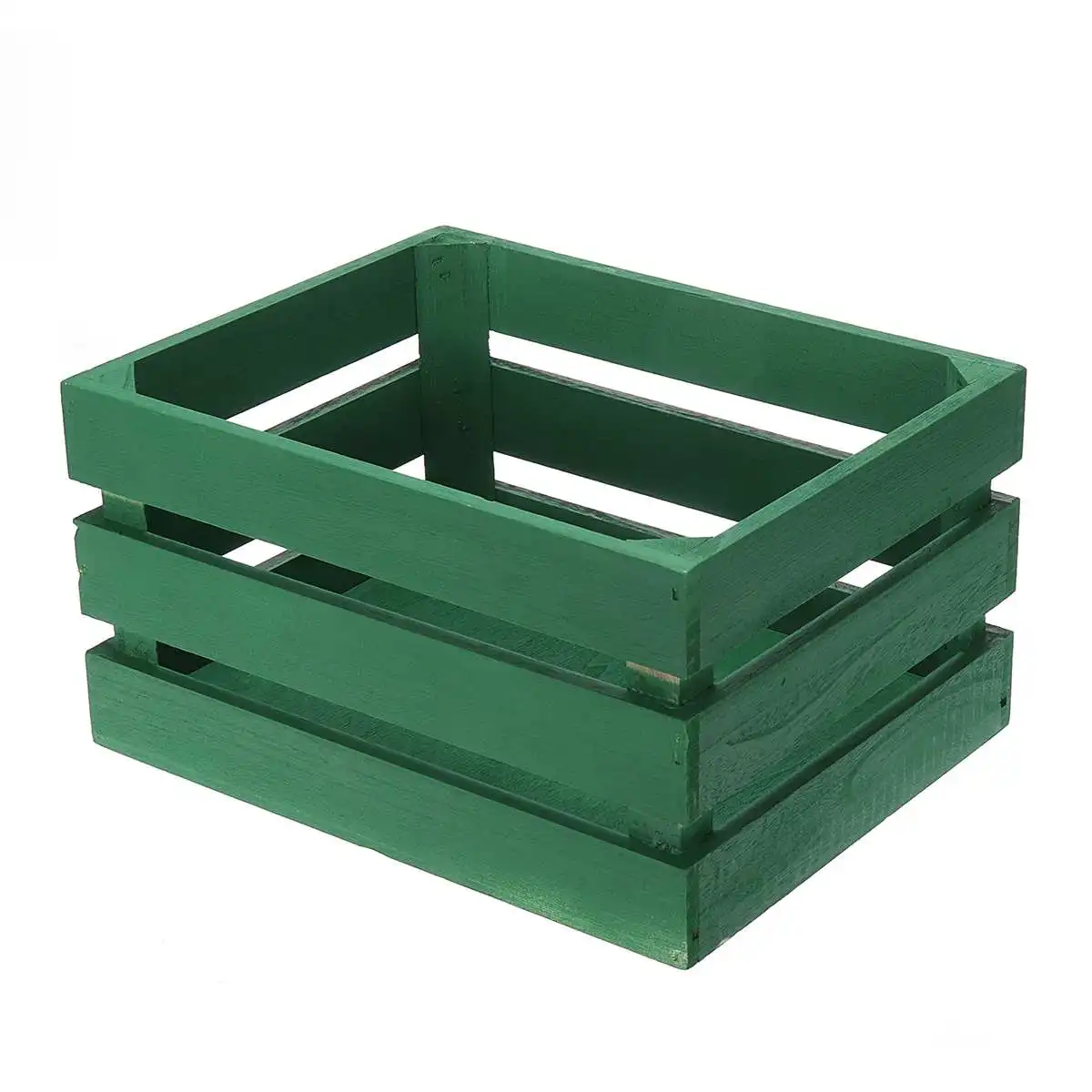8 цветов деревянный ящик для хранения Batten утолщаются фрукты украшенная коробка ящик для посуды Косметика Органайзер коробка для хранения для дома посадки - Цвет: Green