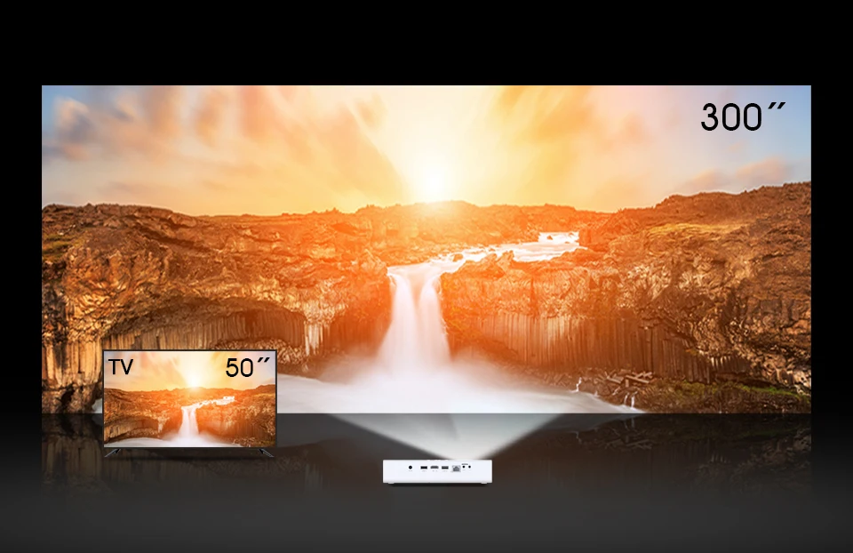 BYINTEK R19 2K 3D 300inch Smart Android WIFI Video LED 10