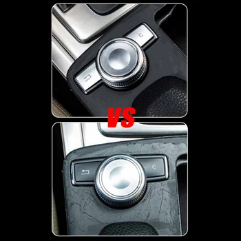

For Mercedes Benz C E GLK CLS Class W204 W212 Buttons Cover Sequins Silver