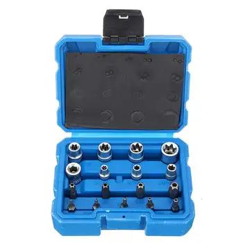 

17Pcs/set Tamper Proof Socket Adapter Set Chrome Vanadium Steel Bit Socket Sleeve Tool Chrome Vanadium Steel