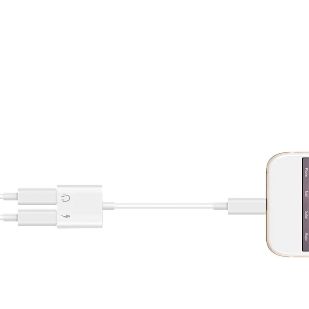 Адаптер светильник адаптер для наушников аудио кабель для iPhone7/8/X зарядка два в одном двойной провод управления 3,5 мм разъем