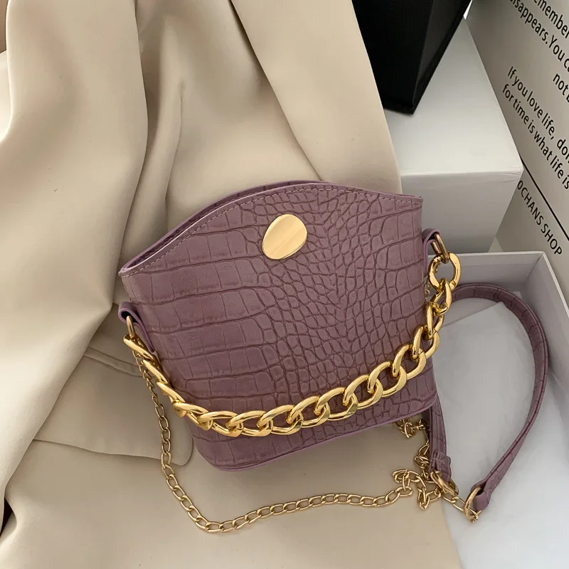 

Crocodile pattern chain simple small bag 2020 new foreign retro messenger bag spring and summer wild shoulder bag