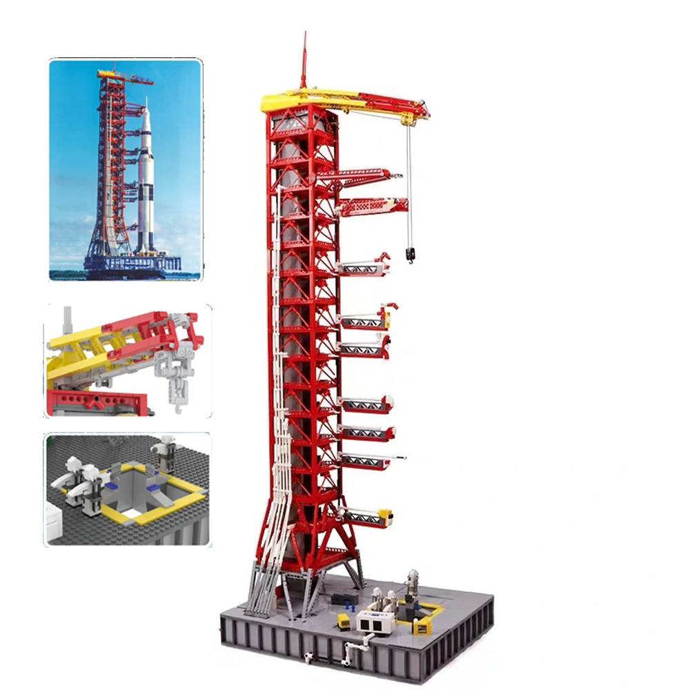 

J79002 Apollo Saturn V Launch Umbilical Tower Space Shuttle Expedition Sets Building Blocks 21309 Toys For Children