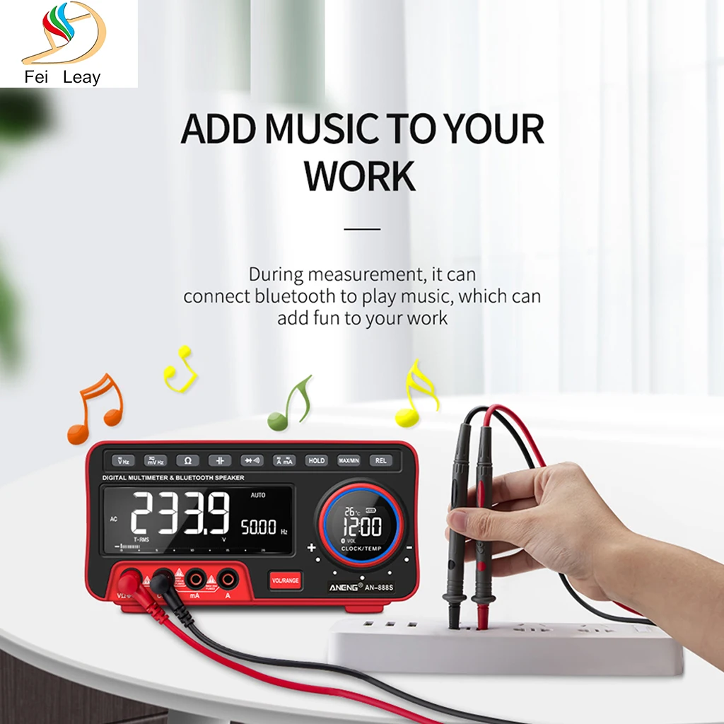 

AN888S LCD Display Bench Type Digital Multimeters Volt Amp Ohm Capacitance High-Accuracy Hz 19999 Counts Automatic Range Tester