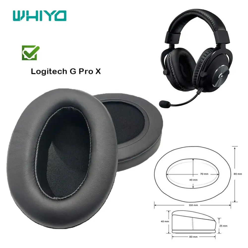 Whiyo мягкие Сменные амбушюры для Logitech G Pro X гарнитура рукава подушки Чехлы