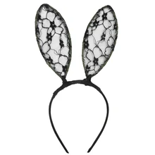 Пасхальный кролик ушные аксессуары волосы подарок украшение для костюмированного представления Дети повязка на голову костюм для вечеринки милые кружева девушки
