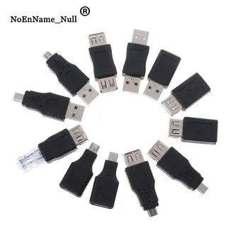 

Converter Adapter 12Pcs/Set OTG USB 2.0 A Male To Female Micro-B Mini-B Changer Data Converter Adapter