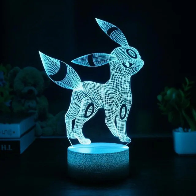 Покемон игра Mew 3D лампа Umbreon светодиодный декоративный ночник многоцветный RGB Декор для спальни Дети Рождественский подарок игрушки - Испускаемый цвет: Umbreon
