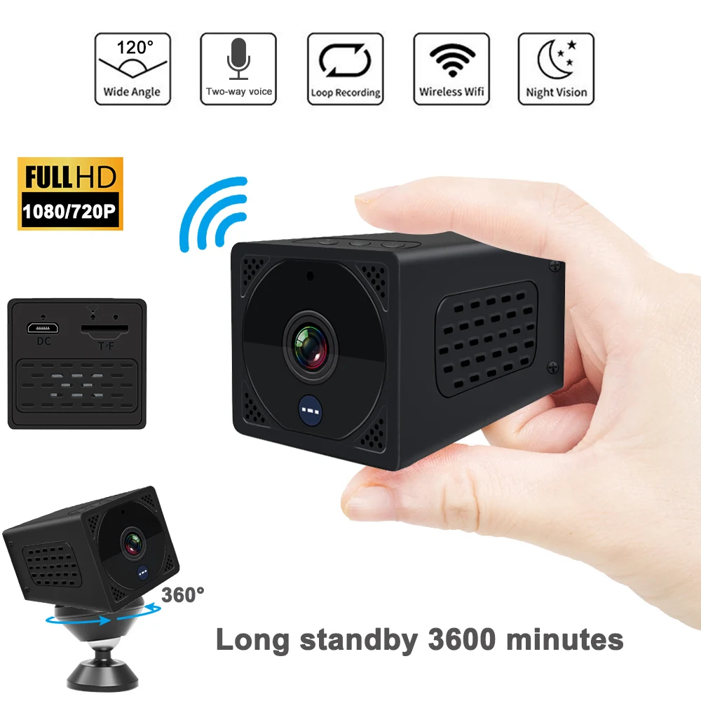 

720P/1080P Mini Camera Wifi Infrared Night Vision Room Security Micro Camera CCTV Motion Detection Video Recorder Surveillance