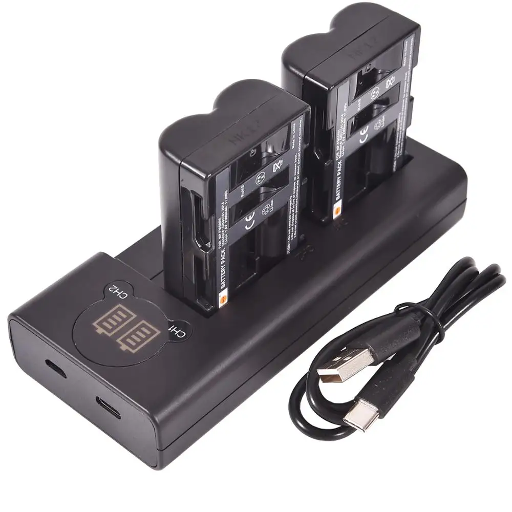 DSTE 2PCS NP-FM500H Battery with Dual LCD Charger Kit for Sony A99 A200 A200K A300 A300K A300X A350 A350H A350X Camera | Электроника