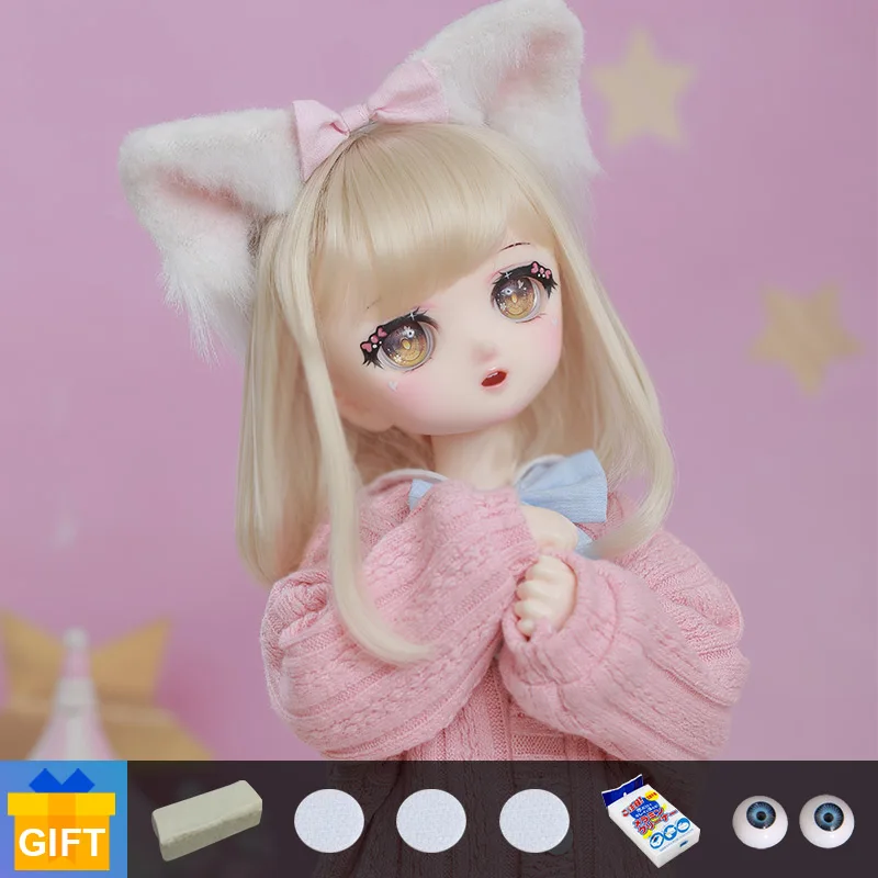 Shuga Fairy Naiko 1/4 quadratic element Doll BJD Resin Body Model Girls new Fullset with face up Toy Gifts joint doll
