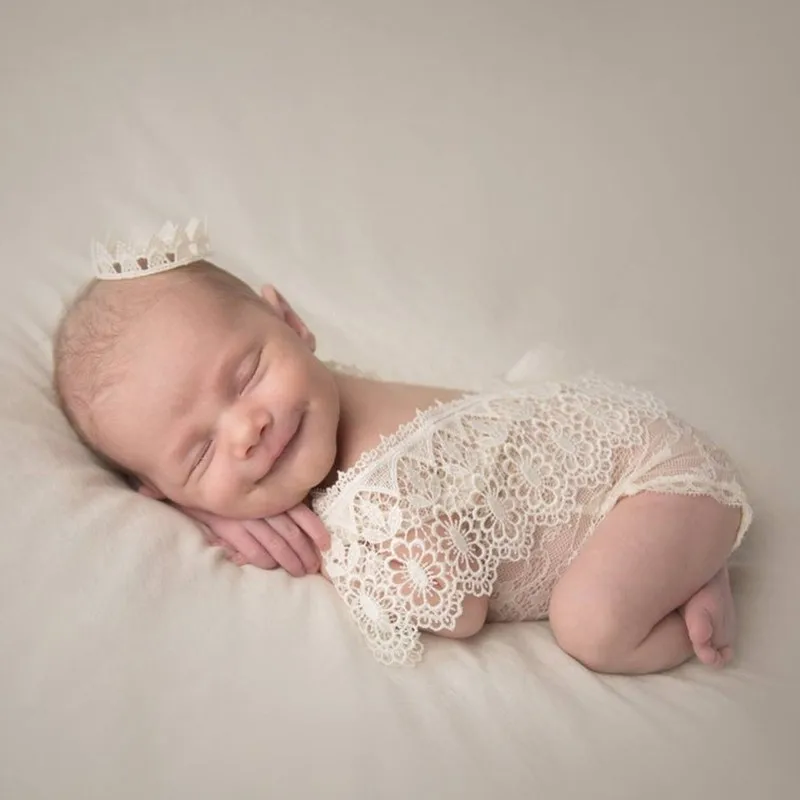 

❤2 шт./комплект, Корона и полый комбинезон для фотосъемки новорожденных