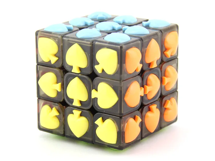 Высококачественный YongJun Spade Symbol 3x3x3 магический куб YJ 3x3 скоростная головоломка Рождественский подарок идеи детские игрушки для детей