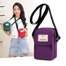 Стиль, художественная и художественная свежая сумка на плечо, Женская Мини-нейлоновая сумка, модная Простая Дорожная сумка на плечо, Сумочка для телефона, монет