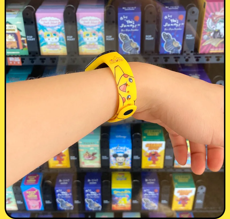 New Pokemon Electronic Watch Pikachu Cartoon Digital Electronic Waterproof LED Watch Wristband Children's Toy Christmas Gift