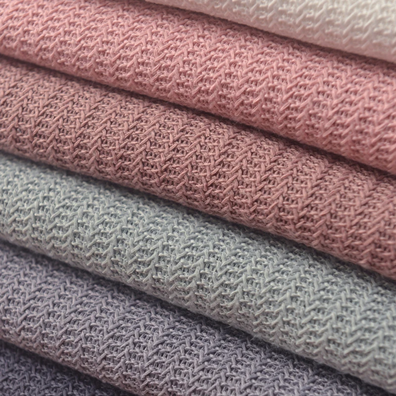 Многоцветная ажурная ткань в полоску из полиэстера и хлопка, шерстяной шарф, блузка, ткань для одежды