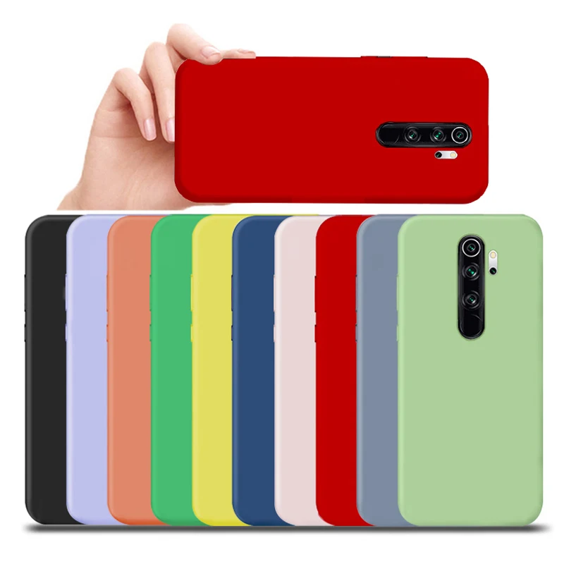 

High Quality Pure Cases Silicone Phone Case For Redmi Note 8 note7 Pro K20 Xiaomi 8 9 cc9 9se 8lite Phones Back Cover Protection