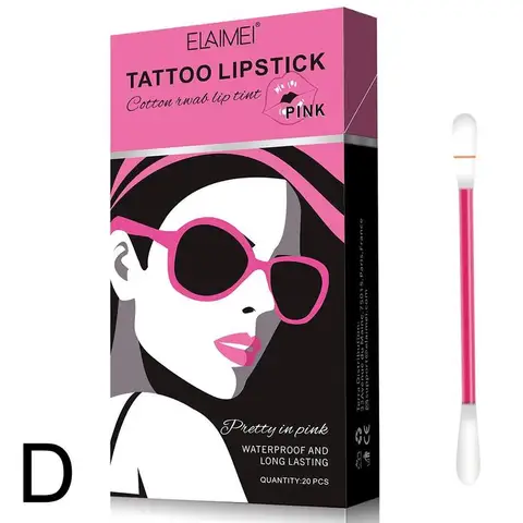 Cotton Swab Lip Stain Long Lasting Disposable Set Tattoo Brush Tobacco Lipstick Lipstick Box Y2G2