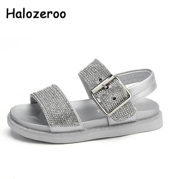 

2020 Summer Kids Rhinestone Beach Sandals Children Silver Princess Sandals Baby Girls Fashion Brand Sandals Sweet Dress Shoes