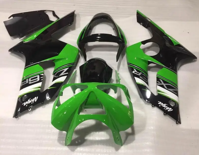 

4Gifts New Hot ABS Full fairing kit Fit for Kawasaki ZX6R 2003 2004 ZX-6R 03 04 Ninja 636 Fairings bodywork set Stock