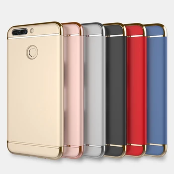 

500pcs 3 in 1 Armor Hard Plastic Plating Case For Huawei Honor 20 Pro Note 10 Lite V20 8A 8C 8X Max 20i 10i Electroplated Cover