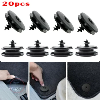 

20pcs Floor Mat Clips Car Fixing Grips Floor Sleeves Premium Black Parts