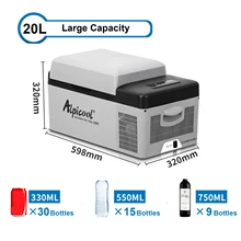 15l geladeira freezer refrigerador refrigerador do carro auto refrigerador compressor de controle temperatura ajustável/3 níveis tensão ajustável