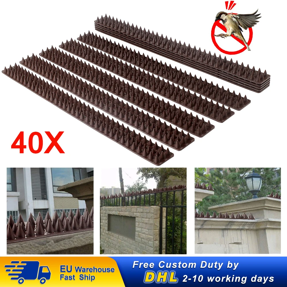 40Pcs Spikes Bird Cat Bird Dogs Mosquito Repellent Plastic Strips