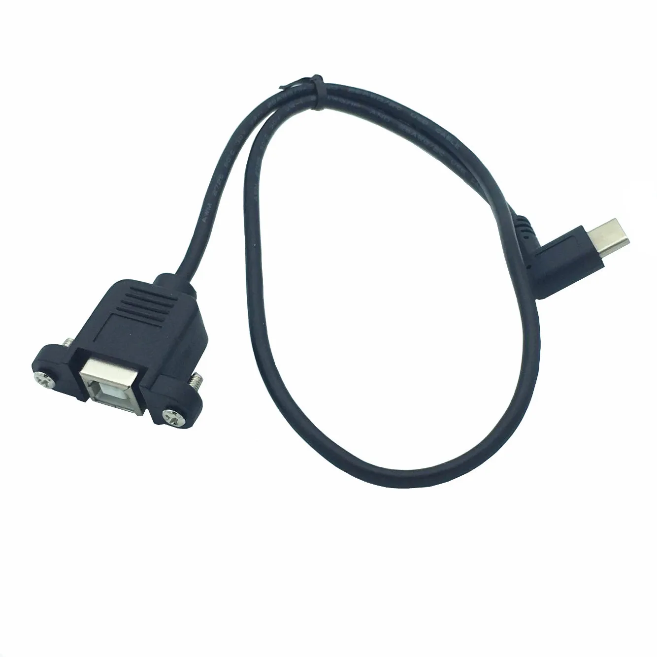 50 см USB 2,0 B гнездо для принтера Панель Крепление для type-c прямоугольный Мужской кабель