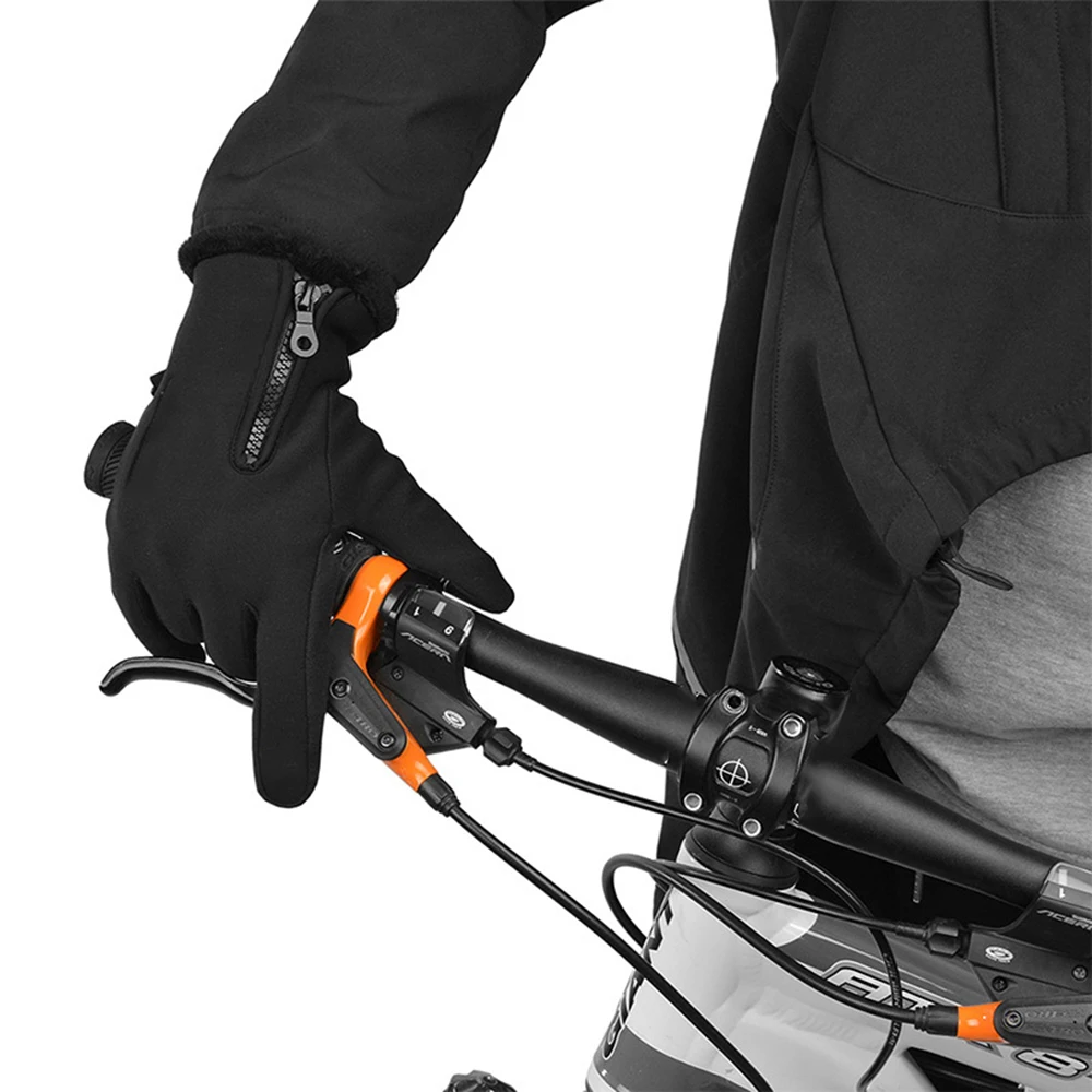 Теплые перчатки флисовые перчатки сенсорный экран водонепроницаемый материал зимний мобильный телефон перчатки для верховой езды велосипедный нескользящий лыжный открытый инструмент