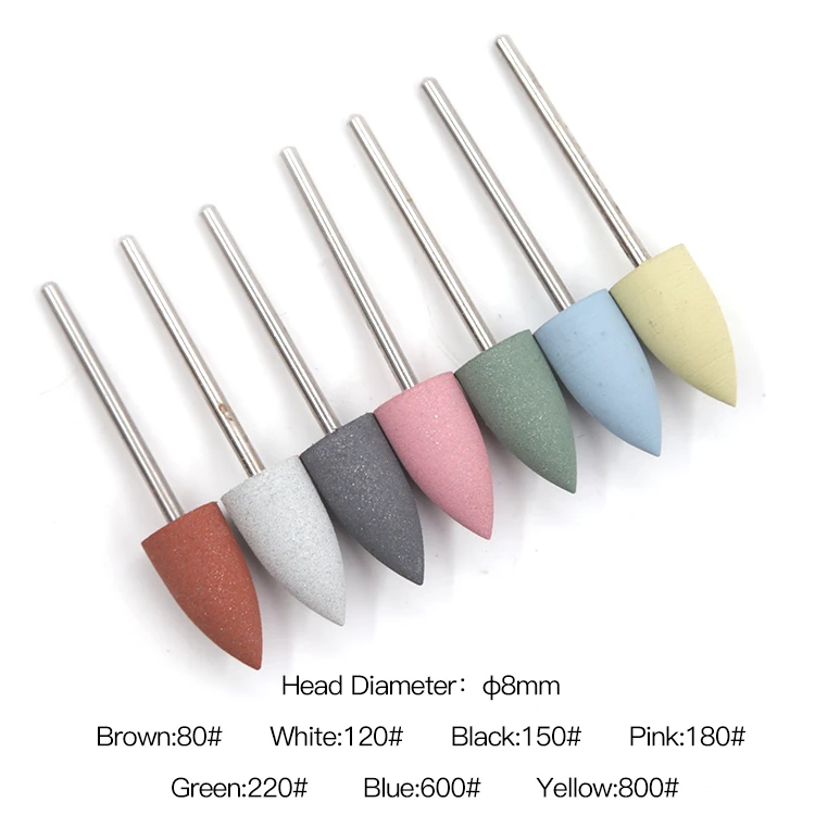 7PCS Silicon Nail Drill Bit Rotary Burr Cutters for Manicure Machine for Manicure Nail Drill Cutter for Nail Cutter for Pedicure - Цвет: AN-SET109