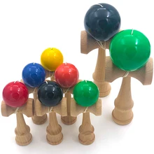 12 см сплошной цвет профессиональный Kendama деревянные игрушки открытый умелый жонглирование мяч игрушка стресс мяч образование игрушки для детей