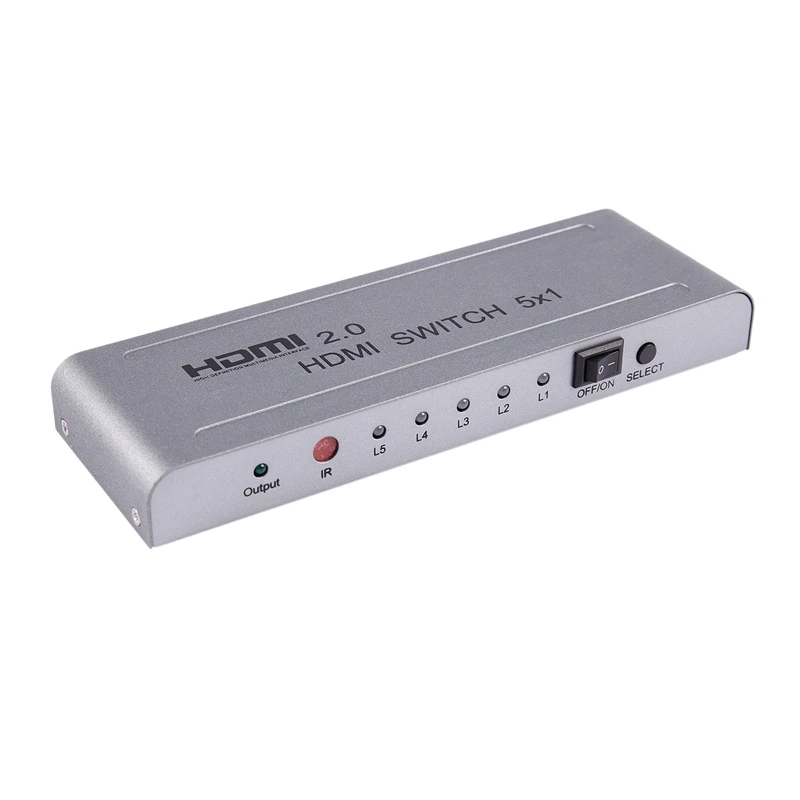 1080P Hdmi Коммутатор Hdmi 2,0 5X1 переключатель аудио видео конвертер 4Kx2K@ 60 Гц поддержка Hdr-Us Plug