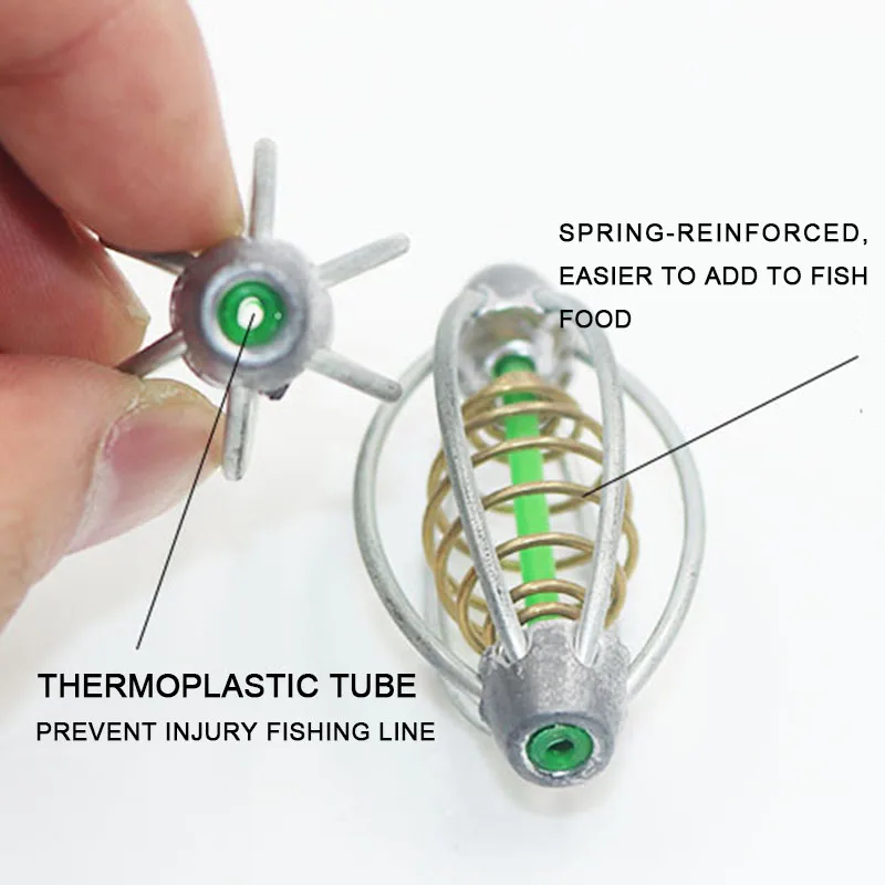 Проволочный рыболовный Фидер медное грузило корзина для приманки 5 см/6 см/7 см Подающая форма Встроенная с прессформы Карп свинец грузило рыболовные снасти