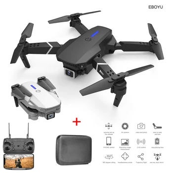 

EBOYU LS-E525 2.4Ghz 4K /1080P WiFi FPV RC Drone Dual Cameras Altitude Hold One-Key-Return Foldable RC Quadcopter Drone Toy RTF