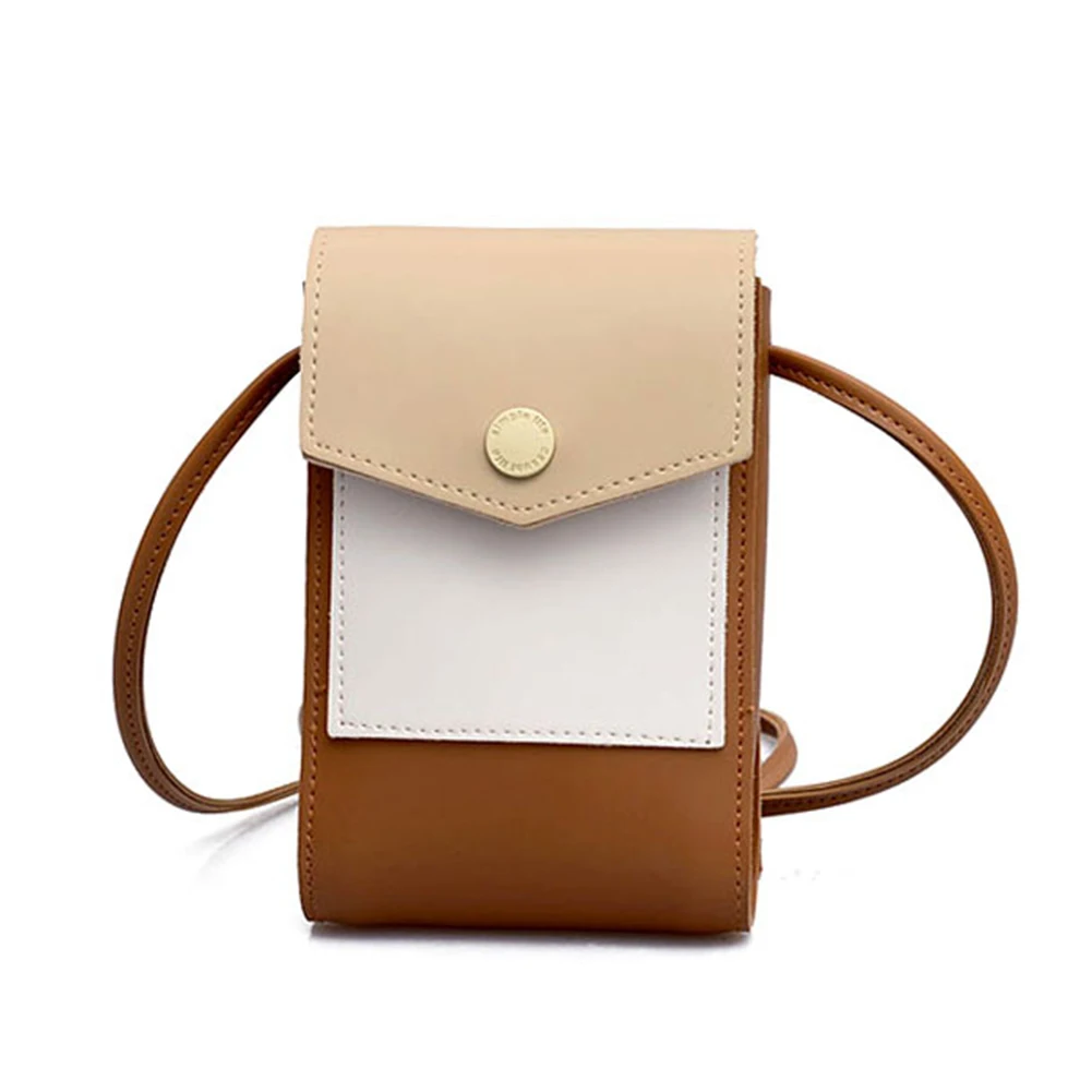 Small PU Leather Handbag Gift Multifunction Cellphone Pouch Girls Mini Practical Women Shoulder Bag Messenger Travel Crossbody - Цвет: Цвет: желтый