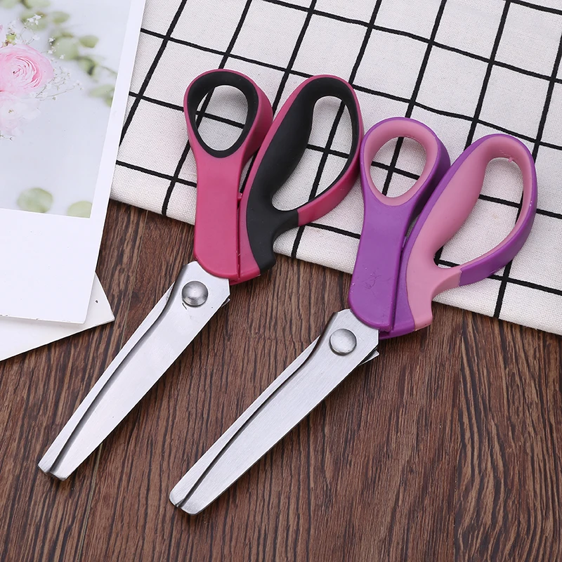 

1pc Professional Stainless Steel Tailor Scissors for Leather Fabric Clothes Shears Dressmaker Scissors Sewing Tools Zig Zag
