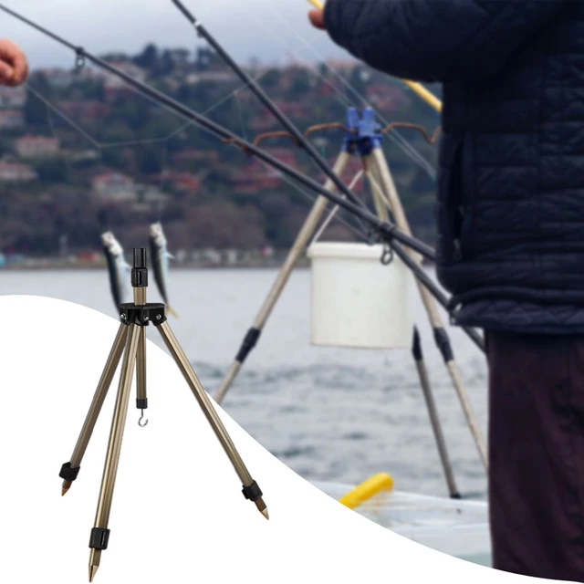 Fishing Rod Stand Foldable Ground Holder Tripod Stand Telescopic Rack for Shore  Sea Fish - AliExpress