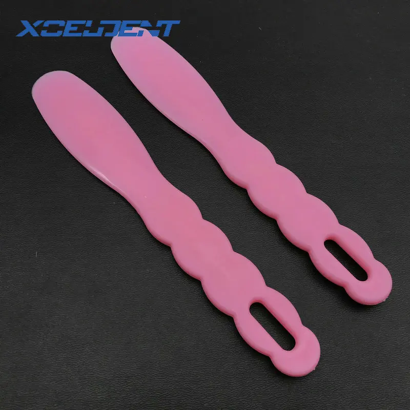 Pink 2 шт альгинатный Ассорти Стоматологическая лаборатория пластичный смешивающий шпатель для Импресса стоматологический матириал - Цвет: Pink