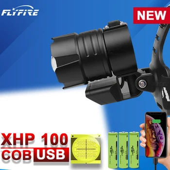 

500000 lumens cob xhp100 powerful rechargeable led Headlamp head flashlight hunting Torch 18650 head lamp led headlight xhp90