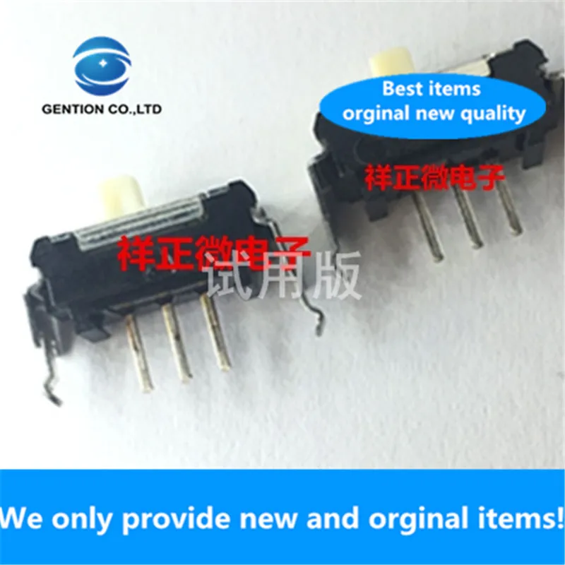 

10pcs 100% orginal new real stock slide switch SSSS910400 3 feet 2 gears toggle switch with bracket, Bing length 2mm